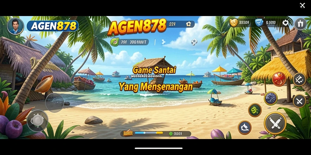 Screenshot gameplay AGEN878 yang penuh warna dan seru.