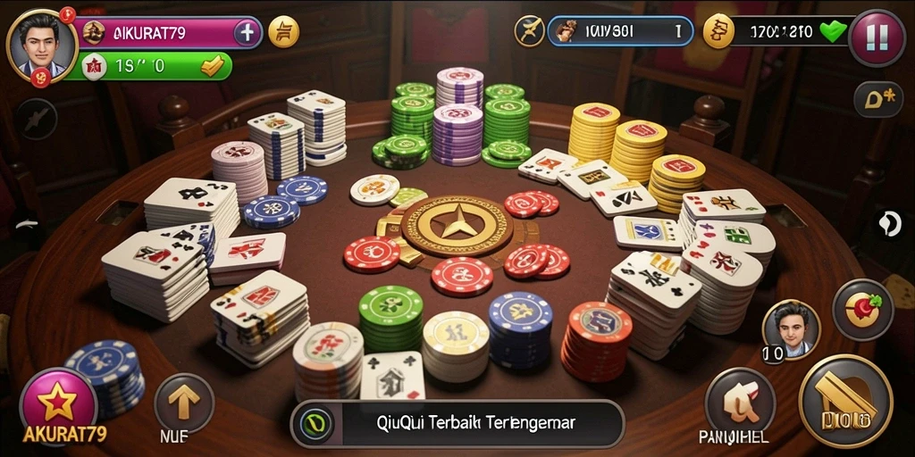 Tampilan gameplay AKURAT79 dengan pengalaman QiuQiu yang seru.