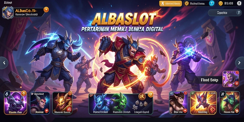 Tangkapan layar gameplay ALBASLOT dengan aksi pertarungan yang intens.