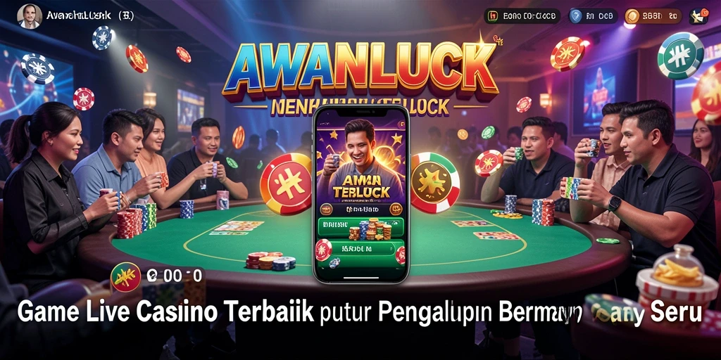Tampilan gameplay Live Casino yang mendebarkan di AWANLUCK.