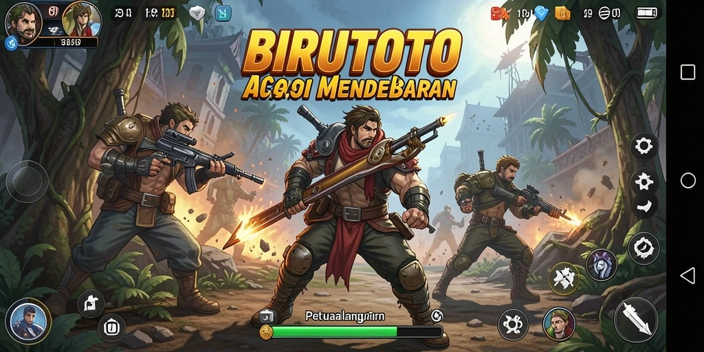 Gameplay BIRUTOTO yang penuh aksi dan tantangan.