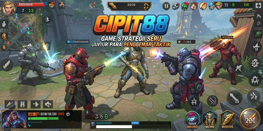 Tangkapan layar menunjukkan aksi pertempuran strategis dari CIPIT88.