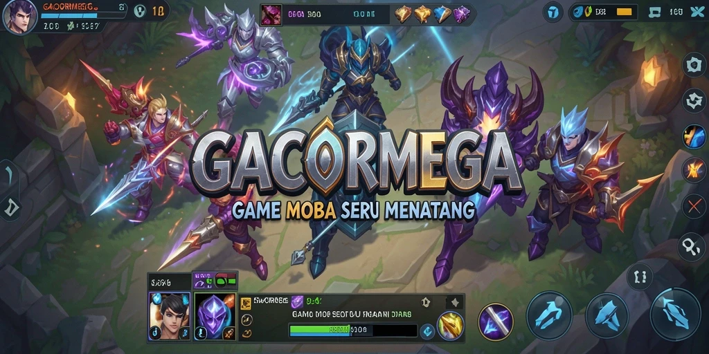Tampilan seru dari gameplay GACORMEGA dengan pertarungan intens.