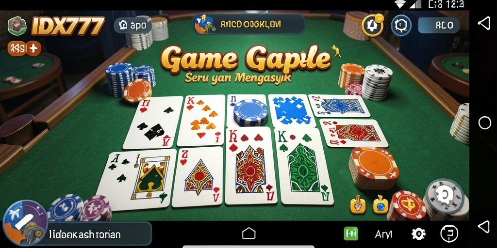 Screenshot gameplay IDX777 menampilkan momen seru bermain Gaple.