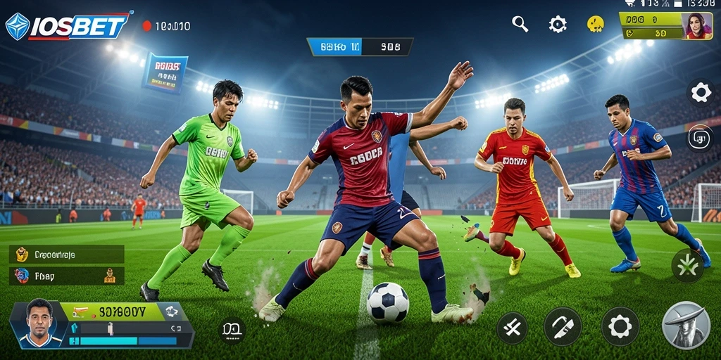 Tampilan gameplay dan statistik olahraga di IOSBET