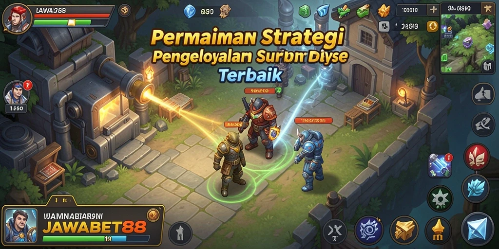 Tampilan gameplay JAWABET88 dengan strategi pembangunan kerajaan.