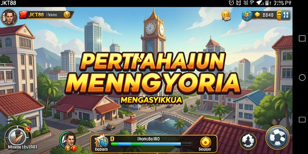 Tampilan gameplay menara yang menegangkan dalam JKT88.