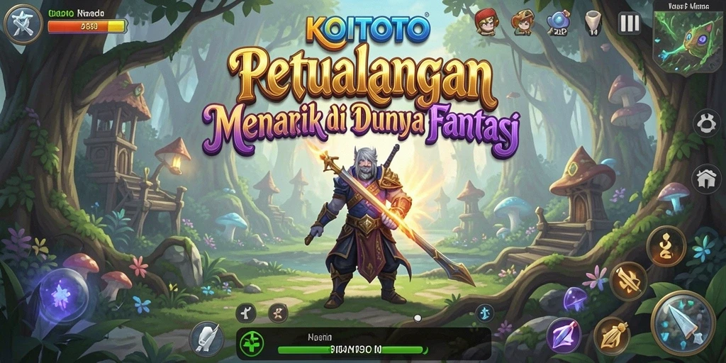 Screenshot gameplay KOITOTO menampilkan petualangan seru di dunia fantasi.