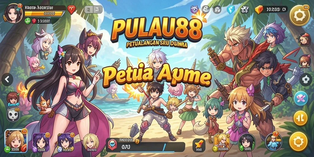 Tampilan gameplay seru dan karakter menarik dari PULAU88.