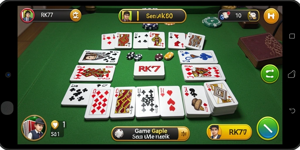 Menampilkan gameplay seru Gaple di RK77.