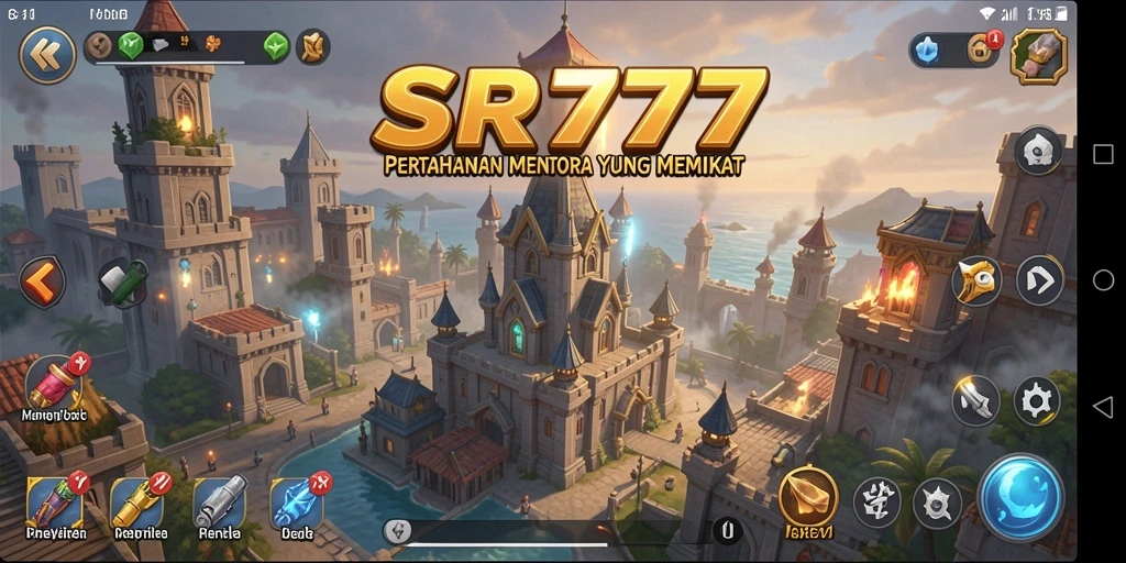 Tampilan gameplay SR777 menampilkan strategi menara yang menarik.