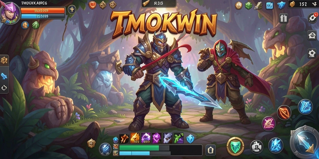 Screenshot menunjukkan aksi pertempuran epik dalam TMOKWIN.