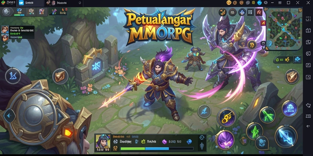 Screenshot gameplay ZK7 menampilkan aksi seru dalam dunia MMORPG.